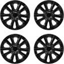 Hubcaps Wheel Covers Fit for 2016-2022 Toyota Prius & 2017-2022 Prius Prime & 2020-2024 Corolla Hybrid Wheel Rim Covers, Snap On Installation (15-inch Set of 4 Pcs) (Glossy Black)