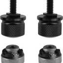 Motorcycle Seat Bolt Screw Rear Mount Kit, Aluminum Alloy Fender Seat Nut with Knurled Design and Nylon Washers, Seat Bolt Compatible with Harley Davidson Sportster, Softail, Touring, Dyna (Black)