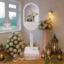 Audio Guest Book Stand Phone Booth for Wedding Party Leave a Message Video Phone Wedding Decoration Telephone Booth Box Audio Guestbook Stand White Recording Table