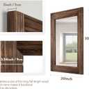 YOSHOOT Hand-Made Wooden Spliced Wall Mirror for Bathroom, Rustic Farmhouse Vanity Mirror, Dcor Wall Art, Solid Wood Frame, Vertical or Horizontal Hanging