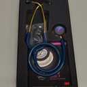 3M Littmann Classic III Monitoring Stethoscope, 5807, More Than 2X as Loud, Weighs Less, Stainless Steel Rainbow-Finish Chestpiece, 27" Caribbean Blue Tube, Brass Stem and Headset