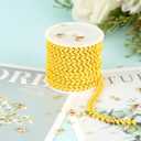 YOUBEIYEE 3M Gold Plated Chain Necklace for Women Jewelry DIY Copper Arrow Cable Link Chain Jewelry Making Supplies Findings Yellow Enamel Craft Chain Roll