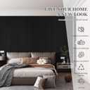 4 Pack Wood Salt Acoustic Wall Panels 94" x 12.6" x 0.8", Matte Black, 4pcs - 94" x 12.6"