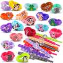 Kiss Monkey Party Favors for Kids Pop Bracelets 24 PACK Animal Fidget Bracelets, Birthday Gifts, Goodie Bag Stuffers, Carnival Prizes, Classroom Prizes
