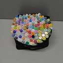 Caliart Alcohol Markers Brush Tip - 121 Colors Dual Tip Artists Coloring Markers Set Brush & Fine, with Case Permanent Alcohol Based Colored Sketch Pens, Art Supplies Gifts for Adults Drawing