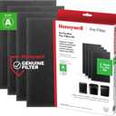Honeywell HRF-A100 Air Purifier Pre Kit Filter, 4 Count (Pack of 1) - Allergen Air Filter Targets Dust, VOC, Pet, Kitchen, and Wildfire/Smoke Odors