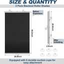 Moukeren 2 Pcs Black Blackout Roller Shades with 6 Suction Cups, 49" x 26.8" No Drilling Retractable Portable Window Blinds, Removable Temporary Blackout Shades for Home Office Bedroom Balcony