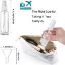 3 x dhrbsx Spray bottles small, 2oz/50ml Clear Empty Fine Mist Plastic Mini Travel Continuous Bottle Set, Small Refillable Liquid Containers 6pack with 2pcs Funnels and 12pcs Labels