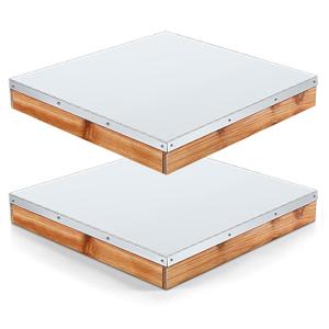 Colingmill 2 Pcs 5 Frame Telescoping Cover Bee Hive Cover for Metal Bee Hive Part Kit for Beekeepers