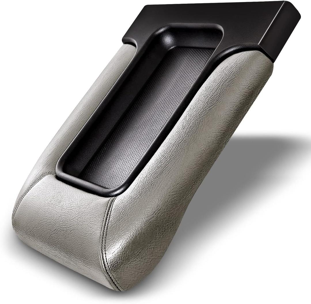 UMISHI Center Console Lid Kit Compatible with Chevy Silverado 99-07,Compatible with Chevrolet Suburban 2001-2006 Lid Arm Rest Latch,for CCLK-CHGM-001-LGY,19127364,19127365,19127366 (Light Grey)
