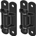 Insaga 6.7'' Heavy Duty Gate Hinges 1100LB Capacity, 6mm Steel Hinges with Bearings & Rust-Proof E-Coating, Bolt On Low-Profile Hinges for Fences, Driveway Gates, Locking Screws Anti-Sag Design (2Pcs)