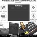 Barber Organizer Mat, Magnetic Barber Mat with 3 Magnetic Slots Anti-Slip Barber Mats for Clippers, Barbershop Salon Mat Station, Barber Table Matt, Barber Scissors Tool Organizer for Hairstylist