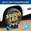 Kohree RV Leveling Blocks, Up to 35,000 lbs, Upgrade 2 Packs Sturdy RV Curved Levelers with 2 Blue Chocks, 2 Non-Slip Mats, 1 Carrying Bag, Camper Leveler for Travel Trailers, 4" Max Leveling Height, 1/2"- 4" Range Leveling Height