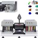 VEVOR Cabbing Machine, 8" 3/4 HP 1800 RPM Efficient, Lapidary Rock Grinder Polisher with Diamond and Resin Wheels, LED Lamp, Water System, Lapidary Equipment for Gemstone Grinding, Stone Polishing