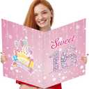 Idealmuzik Jumbo 16th Birthday Card with Envelope, Sweet 16 Gifts for Girls, Oversized 22x14 Inch Extra Large Birthday Card, 16th Birthday Decorations, Sweet Sixteen Party Decorations, Sweet 16 Decor