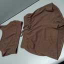 Bodycon Tracksuit 2 Piece Outfit - Tank Crop Top High Waist Drawstring Short Sets Solid Workout Sports Set Sexy Sweatsuit Size M, Brown