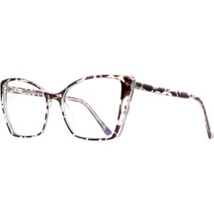 Blue Light Blocking Glasses for Women, Oversized Trendy Cat Eye Computer Gaming Glasses Anti Glare & UV Glare RF6204 (Leopard Cateye Frame)