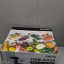 Aeitto Classic Horizontal Cold Press Juicer Easy to Clean, Masticating Juicer with Quiet Motor, High Juice Yield, Juicer Machines with Soft & Hard Modes for Fruits & Vegetables, Grey (Medium)