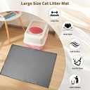 Extra Large Premium Cat Litter Mat, Cat Litter Trapping Mat, Non-Slip Scatter Control Trapping Mat for Litter Box, Easy to Clean Litter Pad, Scatter Control Mat(34x22 Inches - Gray)