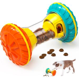 Interactive Dog Puzzle Toys for Boredom, Dogs Enrichment Toy to Keep Them Busy, Treat Dispensing Slow Feeder (Yellow)