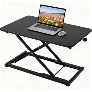 Height Adjustable Standing Desk Converter, Keyboard Riser for Stand Up Desk Riser, Computer Keyboard Stand for Desktop, Ergonomic Sit Stand Computer Workstations Black Size 23.6 Inch