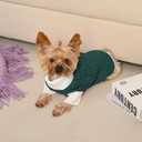 Lorehelina Dog Sweater for Medium Dogs Argyle Cable Knit Turtleneck Pullover Winter Clothes for Boys Girls Stretch French Bulldog Dachshund Corgi Pug Beagle Christmas Pet (M, Green)