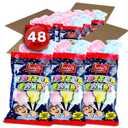 Lieber's Cotton Candy, Red & Blue, 48 Pack of 0.8 Ounce Bags, Kosher (EXP 08/10/27)