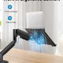 HUANUO 2 in 1 Function Laptop Mount with Tray, Fits 13-34 Monitors & Up to 17 Notebook, Ergonomic Laptop Arm with Full Motion Adjustment, Laptop Stand for Desk, VESA 75x75mm/100x100mm
