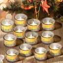 JOYIT Clear Votive Candle Holders Bulk Set of 24, Tealight Candle Holder for Wedding Table Centerpiece, Glass Small Candle Holders for Birthday Party, Valentine's Day, Home Decor (2''X 1.4'')