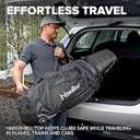 Golf Travel Bag for Airlines: Hard Case Top, Waterproof Zippers, 1680D Oxford Fabric, Built-in TSA Lock, Oversized Tank Wheels, Lightweight, Easy to Maneuver – Maximum Club Protection