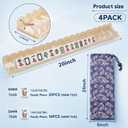 20 Inch 4 Pack Pearl Mahjong Racks with Magnetic Pushers