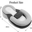 Baby Lounger Pillow for Infant Support Cushion Reflux Breastfeeding Pillow, Bottle Feeding, Tummy Time, Adjustable Baby Wedge Lounger Pillow for Reducing Spit-Up