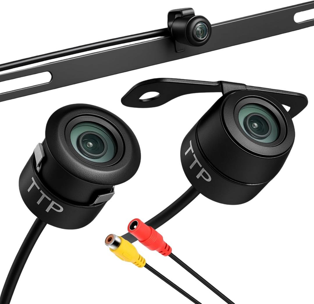 Backup Camera for Car AHD 3-in-1 Night Vision Reverse Camera for Cars & Trucks, Waterproof Front View/Rear View Camera, Universal Back up Camera for RV, SUV, Pickup