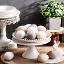 Gejoy 24 Pcs Neutral Easter Eggs Plastic Fake Chicken Eggs 2.36 Inch Vintage Boho Easter Decor Pastel Bowl Vase Fillers Farmhouse Spring Decorations for Home Table DIY Craft (Cream)