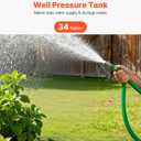 VEVOR 34-Gallon Vertical Well Pressure Tank, Pre-Charged Pressurized Water Tank for Well Pumps, Heavy-Duty Carbon Steel Water Storage Container for Home, School, Farm & Irrigation Systems