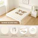 12mm King Size Vertical Bed Slats, 76 x 80'' Fabric Covered Bunkie Board King Size, Mattress Support Wooden Bunkie Board with Cover for Metal Frame Low Profile Beds Support, Platform Beds and Couch, About 73 X 39 Inches / 186 X 100 Cm