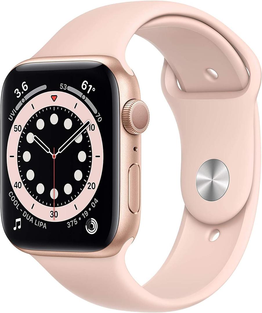 Apple Watch Series 6 (GPS, 44mm) - Gold Aluminum Case with Pink Sand Sport Band 