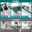 Seeutek Manual Tile Cutter - 14 inch Professional Porcelain Ceramic Tile Cutter, Double Rails Design, Tile Cutter Tool with Tungsten Carbide Cutting Wheel, Easy to use