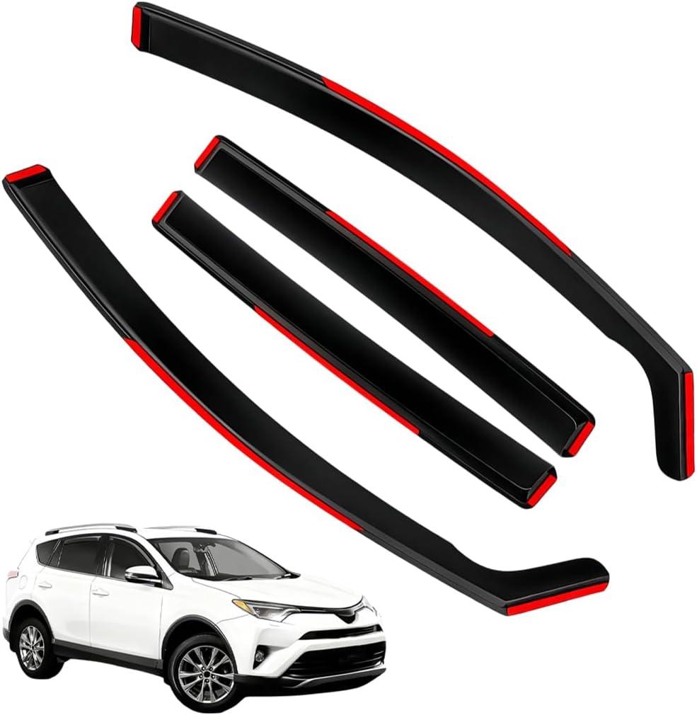 Window Visors Rain Guards FIT 2013–2018 Toyota RAV4 – in-Channel Vent Deflectors 4PC Set All-Weather