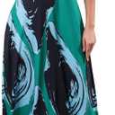 Women's Elegant Open Back Dress Women Sexy V-Neck Wedding Party Dress Fashion Cocktail Dress (Green-103)