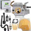 MS280 Chainsaw Carburetor for Stihl MS270 MS 270C 280C with 0000 350 5800 Tank Vent Fuel Filter Air Filter Spark Plug Gasket