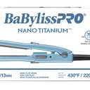 BaBylissPRO Nano Titanium Mini Flat Iron Hair Straightener, 0.5" Hair Straightener Iron for Touch Ups & All Hair Types, Perfect for Travel