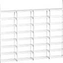 WOWLIVE Extra Large Shoe Rack, 4 Rows 8 Tier 56-64 Pairs Big Tall Metal Shoe Organizer, Stackable, Large Capacity Boot Rack Storage Organizer for Entryway, Closet, Garage, White