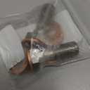 X AUTOHAUX 2pcs Stainless Steel AN3 3/8-24 Thread Turbo Brake Line Banjo Bolt with Copper Washers Single Banjo Bolt 25mm Length