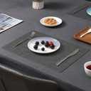 Myir JUN Placemats Dual Sided, Faux Leather Place Mats Set of 8 Indoor Placemat for Dining Table Non-Slip Washable Place Mat Heat Resistant Outdoor Table Mats (Set of 8, Gray Brown)