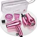 LURA Mini Portable Travel Hair Dryer:Dual Voltage Small Lightweight Blow Dryer with EU Plug,1200W Compact Hairdryer with Folding Handle,with Concentrator&Diffuser Attachment,for Women and Men