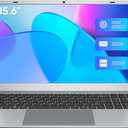 Laptop, 32GB RAM 512GB SSD Laptops Computer, 6500Y Processor (Beats N5095 up to 3.4GHz), 15.6" FHD IPS Display Win11 Laptop PC for Student and Business, WiFi 5, BT 5.0, Sliver