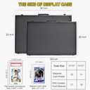 Trade Show Display Case 34"x22" Large Aluminum Locking Tabletop Showcase for Trading Cards, Sports Cards, TCG, Jewelry Lightweight & Portable for Exhibitions, Conventions, and Collectibles, Black