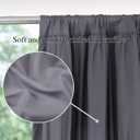 Homechoice Decor Thermal Insulated Blackout Window Curtains, 54" W x 84" L x 2 Panels, Boho Ruched Window Treatments with 3 Rows of Butterfly Flowers, Rustic Rod Pocket Drapes for Room, Gray (LQ-30)