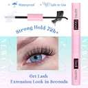 Lash Clusters Kit Wispy Natural Cluster Eyelash Extension Kit DIY Lash Extension Kit C-curly 10-16MM Eyelash Clusters Volume Individual Lashes Kit by Newcally